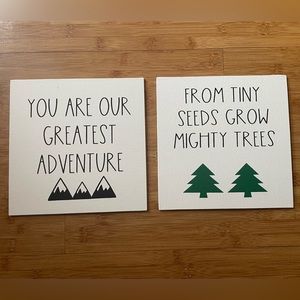 Adventure and Kid canvas panel wall art nwot